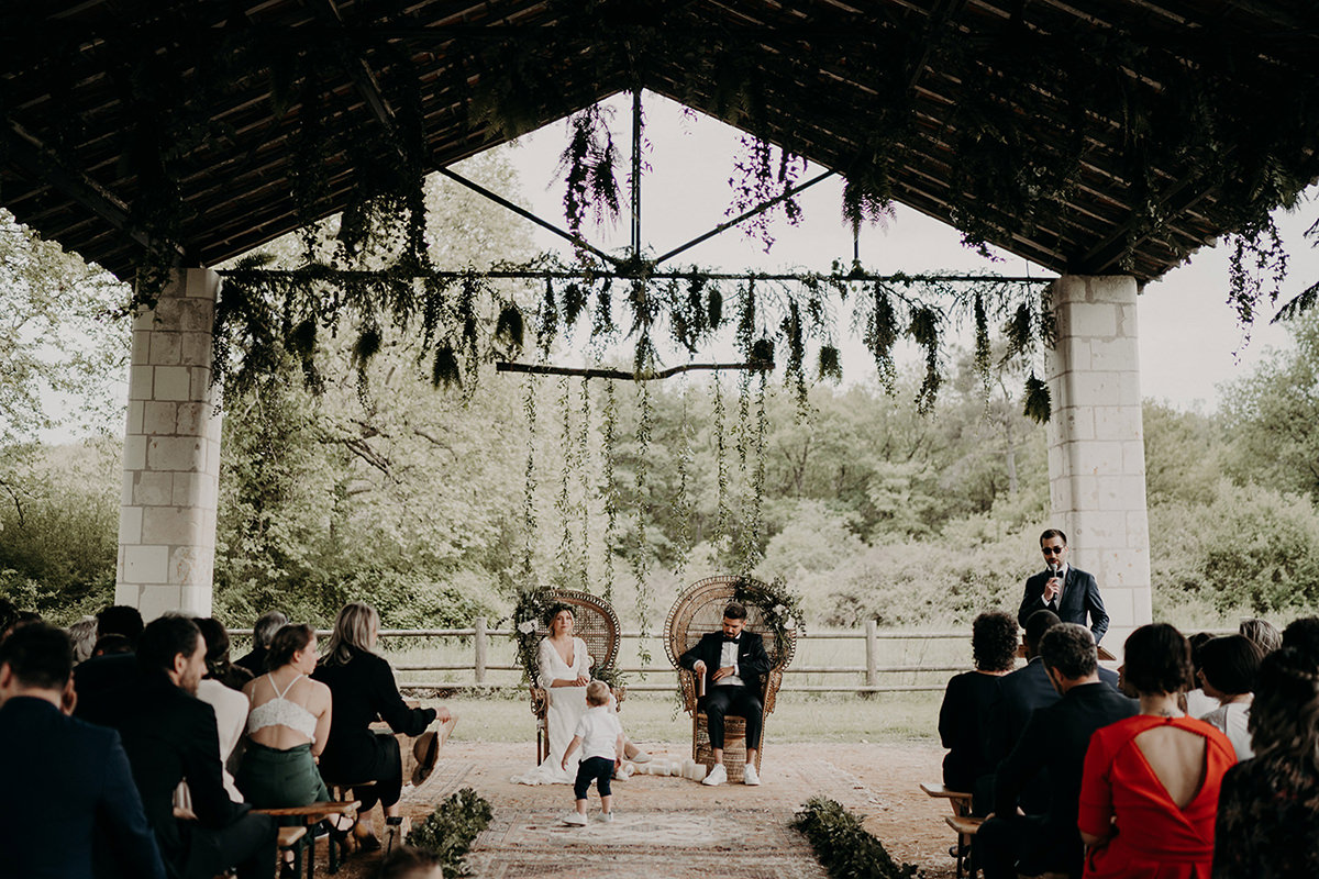 outdoor ceremony wedding loire France